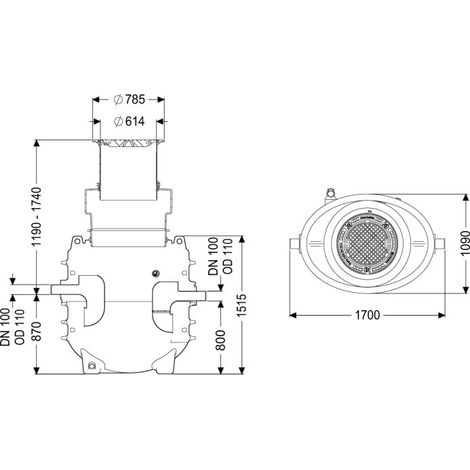 KESSEL 95020-170D-DL Séparateur de graisses EasyClean encastré