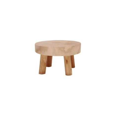 Pflanzenhocker aus Holz – Dekorativer Pflanzenständer aus Massivholz, elegantes rundes Design, natürliche Oberfläche, stabiler Standfuß. Ideal für den Innenbereich, Wohnzimmer, Schlafzimmer, Nachttisc (1/5)