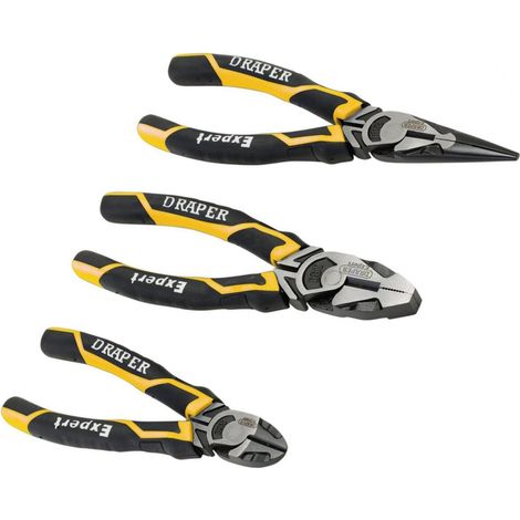 Draper High Leverage Plier Set, Yellow (3 Piece) 28038 (1/2)