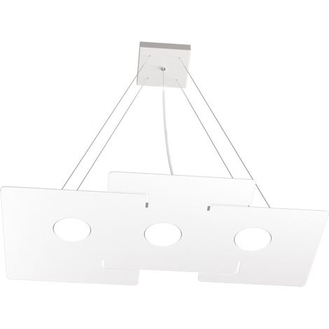 Lampadario moderno top light echo 1161 s3 gx53 led metallo bianco sospensione