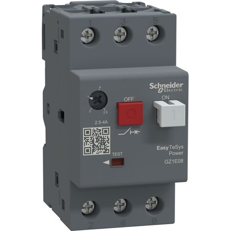 Interruptor de motor GZ1E, accionamiento por pulsador, I=2,5-4A, terminales de caja. (1/5)