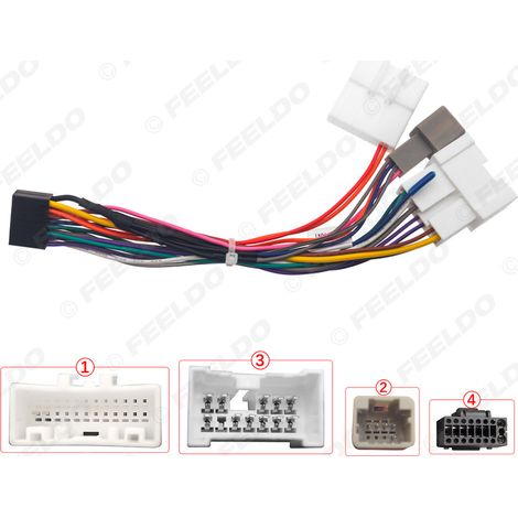 16-pin power cable for Renault Captur 15-2017, suitable for upgrading large screen Android navigation host systems. (1/5)