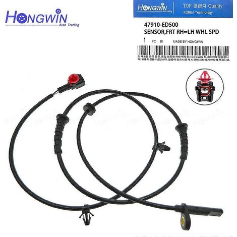 Capteur de vitesse de roue ABS avant et arrière pour Nissan Tiida C11X 07-13 Sylphy Livina Geniss OE 47910-ED500 47911-ED500 47901-ED500 (avant, 1 pièce) (1/5)