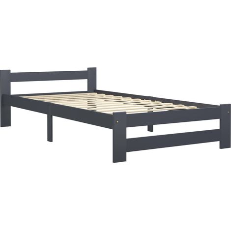 Maison Exclusive - Giroletto senza Materasso Grigio Scuro 100x200 cm Legno Pino