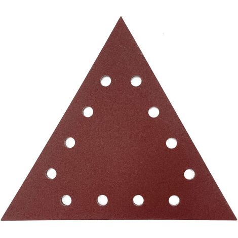 ABT-80 Triangle Abrasif - Papier Abrasif Triangulaire Multi-Usage - Ponçage & Lissage du Plâtre, du Bois & des Cloisons Sèches - Grain de 80 - 28.8x28.8x28.8cm - Pack de 10 (1/4)
