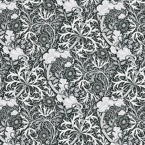 Blumen Tapete Profhome 390595 Vliestapete glatt mit floralen Ornamenten matt schwarz weiß hell-grau 5,33 m2