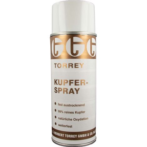 TORREY Kupfer - Beschichtungs - Spray 98,5% rein - Sprühdose 400 ml, wetterfest (1/3)