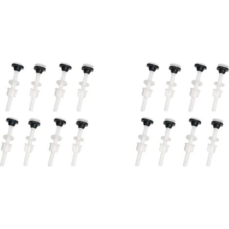 Paquet de 16 Boulons En Plastique pour Réservoir de Toilette M10 Réservoir à Bol Jeus de Réparation de Toilettes de Salle de Bain Vis de (1/4)