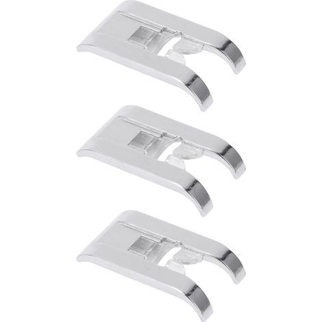 3 Pièces Pied Zigzag en Acier Inoxydable Polyvalent Léger et Durable pour Machine à Coudre Domestique