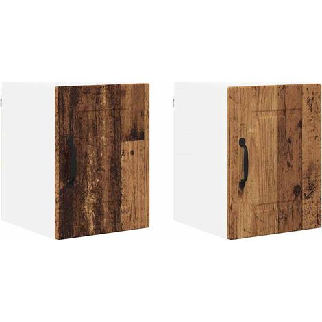 Meuble mural de cuisine，Armoire de cuisine 2 pcs Bois Ancien 30 x 31 x 40 cm CFW94583 (1/5)