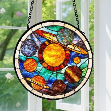 Capteur de soleil en vitrail - décoration spirituelle 15cm (1/4)