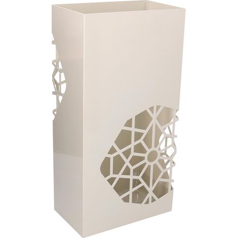 Portaombrelli metallo bianco rettangolare cm 25x15h50 (1/2)