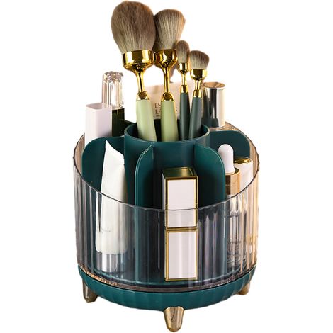 Soporte Para Brochas De Maquillaje - Rotatorio 360° - 7 Ranuras - Para Toaleteras, Baños Y Escritorios - 1 Unidad (1/5)