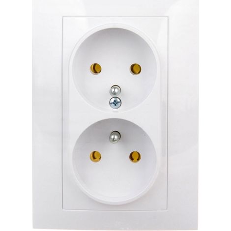Presa doppia Carla con/senza bianco 1735-00