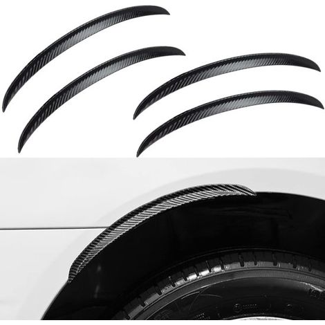 Parafanghi universali per pneumatici di auto e bicicletta, in fibra di carbonio, antigraffio, con adesivo (33 cm) (1/5)