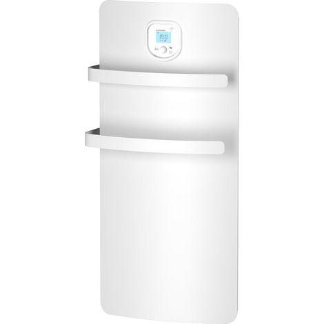 Sèche-serviettes électrique à inertie sèche NOIROT Anuri 500W + soufflerie 700W blanc