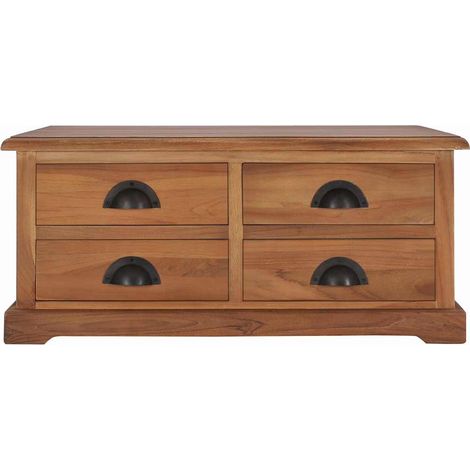 Maison Exclusive - Table basse 68x68x30 cm Bois de teck solide (1/5)