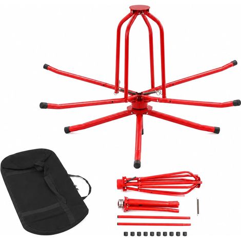 HAUTOUR Dérouleur de tuyau pour tuyau de chauffage au sol, 16-32 mm, Enrouleur de tuyau pour chauffage au sol, dérouleur de tuyau, appareil sur pied, Charge maximale : 200 kg (1/5)
