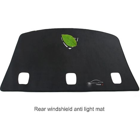 (Protection pare-brise M3) Housse de tableau de bord compatible avec Tesla Model 3 Y. Tapis de tableau de bord en flanelle, pare-soleil, antidérapant, anti-poussière, protection contre la lumière, déc (1/5)