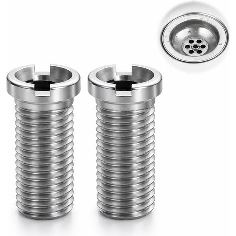 2Pcs Hollow Screws For Sinks, M12x30mm Filter Sink Kitchen Accessories Sink Basket Strainer Plug for Replace Kitchen Sink Filter Screws (1/5)