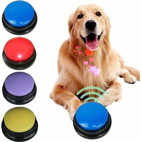 Kommunikationsknopf für Haustiere, Sprachbox mit Aufnahmefunktion, sprechendes Hundespielzeug – verschiedene Farben