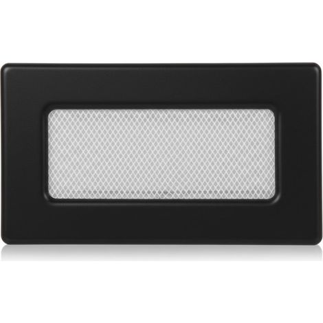 Grille fixe avec pré-cadre 11x17cm Noir pour climatisation et ventilation (1/5)