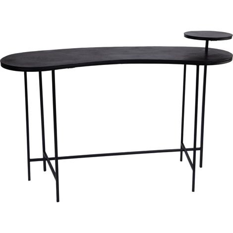 Amadeus - Console organique en aluminium noir mat L140 cm (1/2)