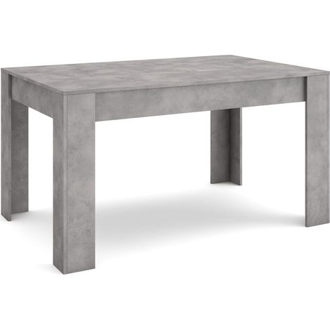 Table à Manger Meuble Salle à Manger 140x90x76 cm pour 6 Personnes Meubles de Salon Style Moderne Ciment (1/5)