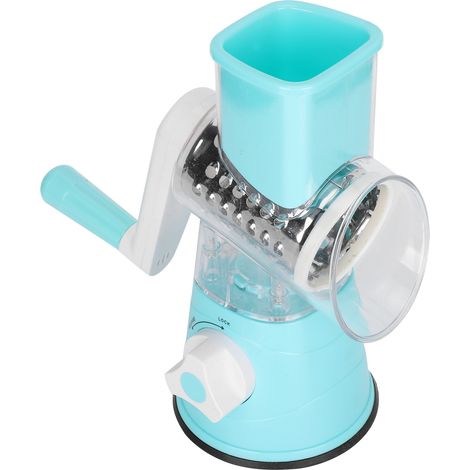 Multifunktionaler Gemüseschneider, manuelle Reibe, Zerkleinerer, Küchenzubehör, Blau (1/5)