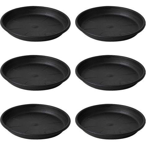 Lot de 6 soucoupes en plastique pour plantes, soucoupes rondes en plastique pour pots de fleurs, soucoupes pour pots de fleurs, bac de récupération d'eau pour pots de fleurs, soucoupes pour pots de fl (1/5)