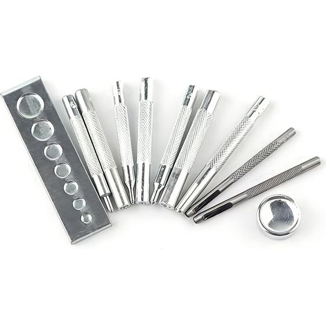 11 Pcs Emporte Piece Cuir a Frapper 6-15mm Poinçon Creux en Acier Rond (1/5)