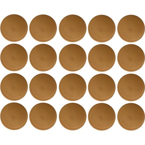 20x Cache vis capuchon torx T25 Protection Bouchon Recouvrement Meuble, hêtre
