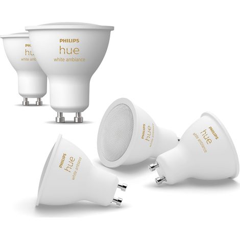 Ampoule LED connectée Pack de 5, culot GU10, 400 lumens, Compatible Bluetooth. Fonctionne avec Assistant (1/5)