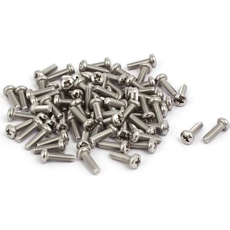 M3x10mm 316 Edelstahl Phillips Runde Flachkopf Maschinenschraube Bolzen 80st (22019228fd225e71ab0f3a (1/3)