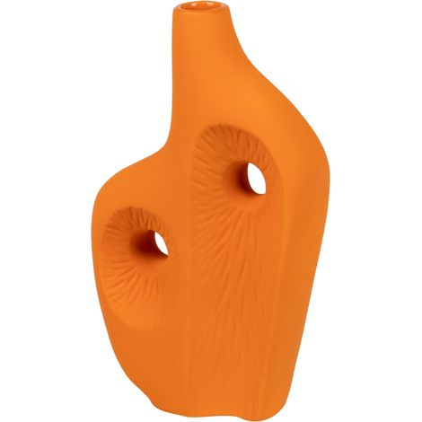 Orangefarbene Keramikvase Zante 18X8X30 cm (1/5)