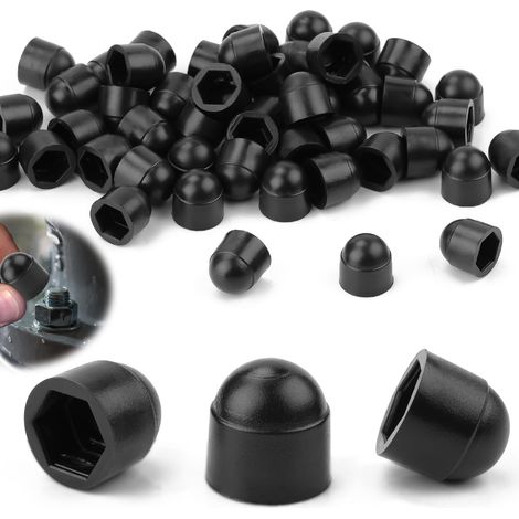 30 Pièces Cache Ecrou M12 Cache Boulon Noir Antirouille (1/5)