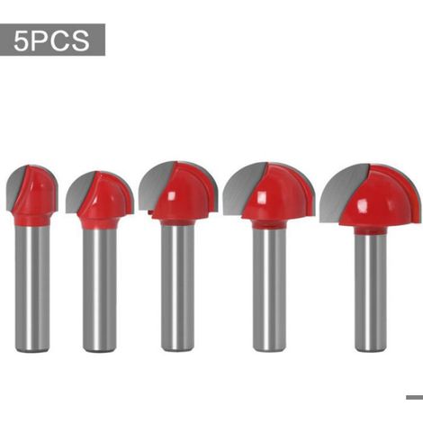 Fraise ronde en bois 5 pices fraises 8 mm tige 1216192225 mm carbure fraise rainurer pour fraise (1/4)