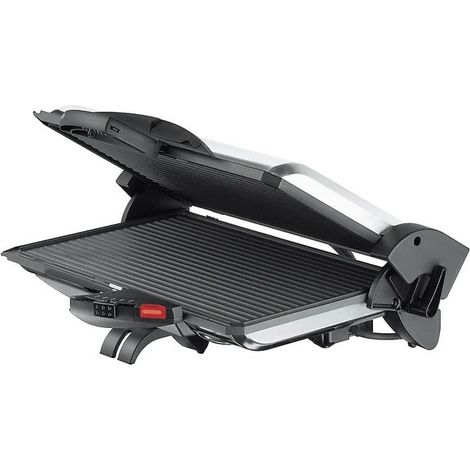 Steba PG 4.3 Grill da Tavolo con Piastra Antiaderente e Termostato Regolabile colore Nero Cromo