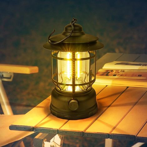 Lanterne LED Rechargeable 1000 Lumens, IPX4 imperméable-azur, Lampe Camping 360°, 6 Modes, Ultra Puissante, USB Inclus (1/5)