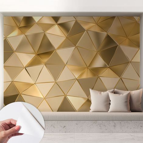 Carta da parati autoadesiva - fotomurale - decorazione parete - stile elegante - decorazione casa - Motivi triangolari 208x146 cm (1/5)