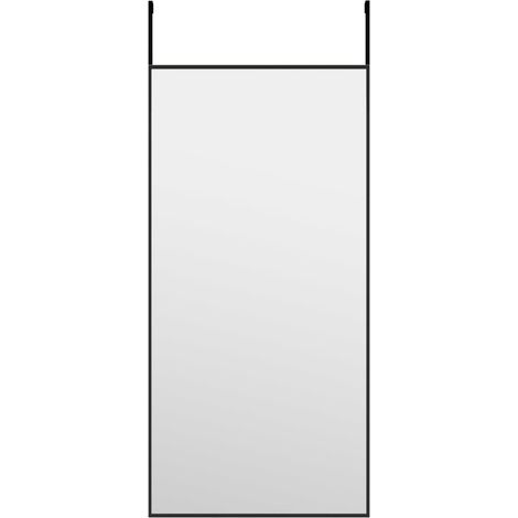 Maison Exclusive - Specchio da Porta Nero 30x60 cm Vetro e Alluminio