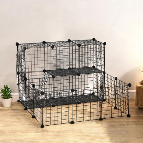 Cage pour rongeur negro en acero PP Resina 105 x 105 x 70 cm (1/5)
