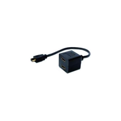 DIGITUS AK-330400-002-S - Adaptador HDMI (HDMI/2 x HDMI), negro (1/2)