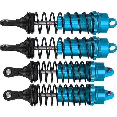 Kit d'amortisseurs avant et arrière réglables en alliage d'aluminium pour voiture RC 1/10 (bleu) (1/5)