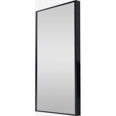 Specchio da parete con cornice legno Made in Italy 70x100 Astana B - Nero