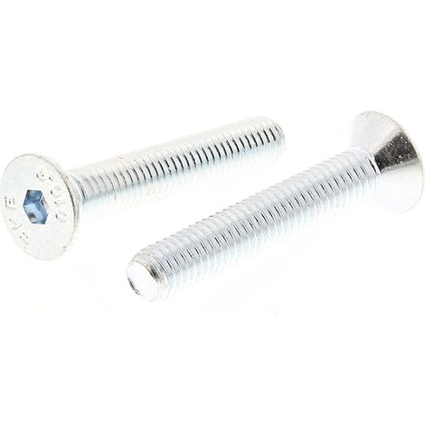Vis à six pans creux, M5 x 30mm, tête Vis fraisée à tête creuse hexagonale, en Acier ( Prix pour Boîte de 50 )