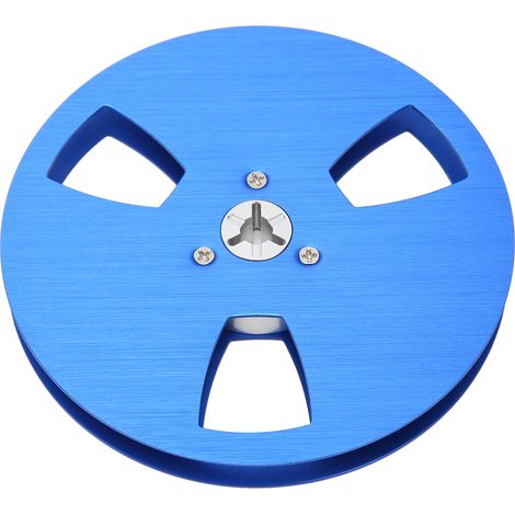 Bobine de bande magnétique vide 1/4/5 pouce, 3 trous, en alliage d'aluminium, ouverture universelle, pièce de machine, bobine réceptrice de bande sonore, bleue (1/5)