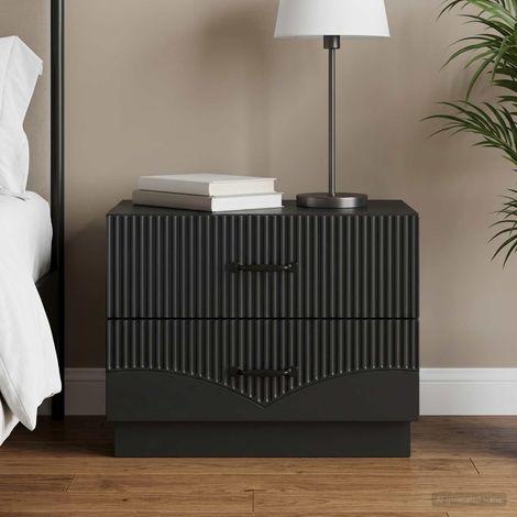 vidaXL Bedside Cabinet Black 62 x 34.5 x 44.5 cm Engineered Wood (1/5)