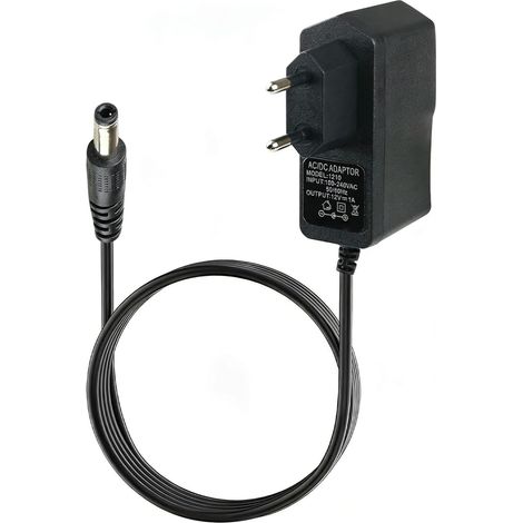 Adaptateur Secteur CA à CC 12V 0.5A, Adaptateur d'alimentation AC 100–240V vers DC 12V 500mA Centre Positif 5,5 x 2,1 mm, Transformateur pour Bandes LED, Caméras de Sécurité, Routeur, Modem (1/5)
