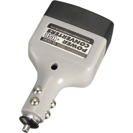 CC 12 - 24V à l'adaptateur mobile d'inverseur de puissance de voiture à CA 220V USB pour les téléphones mobiles (1/2)